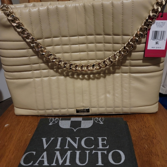 Authentic Vince Camuto Barb Tote (Biscotti) - Picture 2 of 13